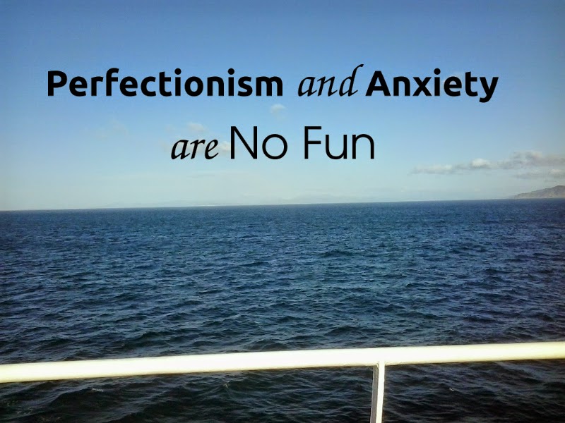 Perfectionism and Anxiety are No Fun, yellowreadis.com Image: Ocean, blue sky and a white railing