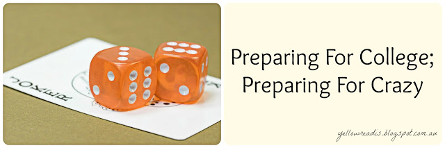 Preparing for College; Preparing for Crazy, yellowreadis.com Image: Orange dice on a joker card on a table